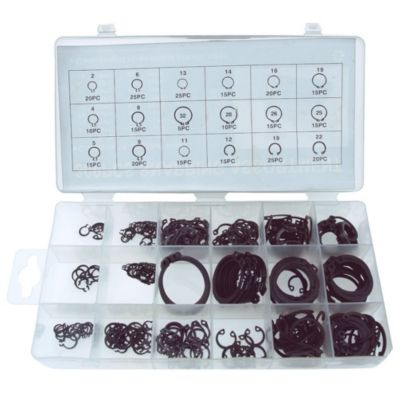Coffret 300 Pcs Circlips D. 2 à 32 mm - Fixation Intérieure et Extérieure - Usage Professionnel - Beast