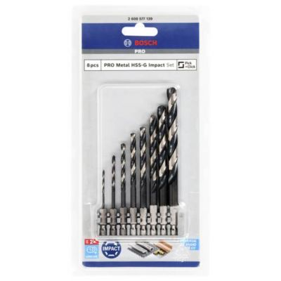 Coffret 8 forets métaux HSS Impact Control 2 à 10mm-2608577139