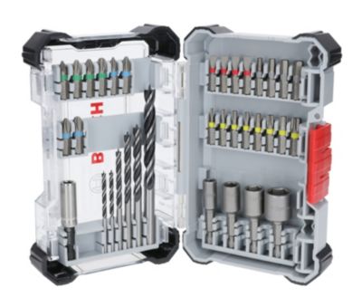 Coffret à douilles et à forêts Bosch pro pour bois - 35 pièces