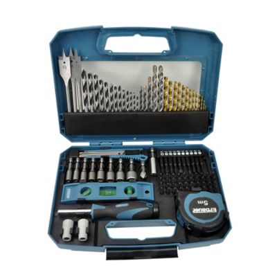 Coffret assortiment forets et embouts perçage vissage Erbauer (100 pcs)