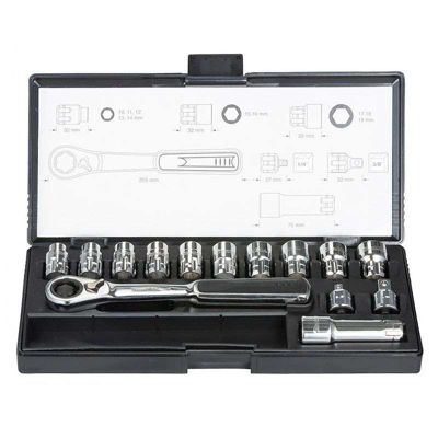 Coffret Clé À Cliquet Douilles Traversantes Métriques Makita B-65595