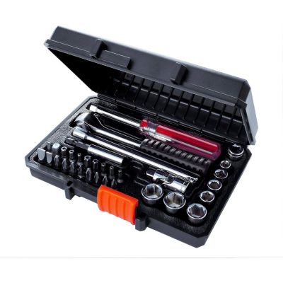 Coffret cliquet et douilles, embouts de vissage 33 pièces BLACK+DECKER  A7142-XJ