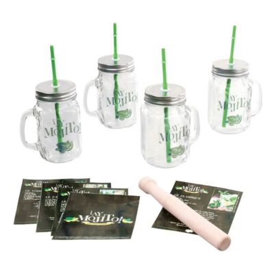 Coffret à cocktails "Mojito" 35cm Transparent