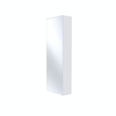 Coffret d'habillage ATOLE 13 modules en acier blanc avec porte miroir - H 79 x L 34 x P 14,5 cm - Réf. RCH300MIR