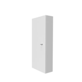 Coffret d'habillage ATOLE 13 modules en acier blanc avec serrure à clef - Hauteur utile : 730 mm