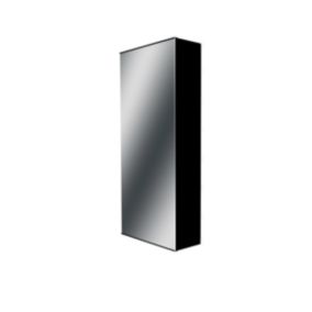 Coffret d'habillage ATOLE 13 modules en acier noir pour tableaux éléctriques avec porte miroir - Hauteur utile : 730 mm