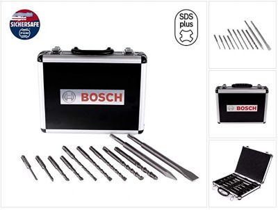 Coffret de 11 forets et burins SDS Plus-3 pour marteaux burineurs - BOSCH - 2608579916