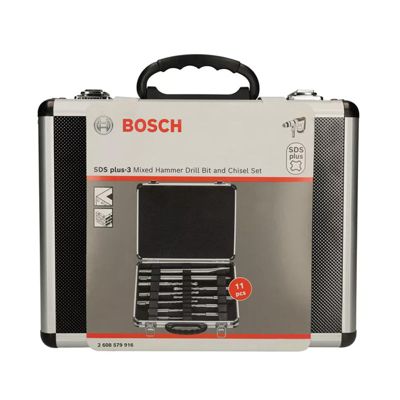 Coffret de 11 pièces (forets et burins) SDS Plus-3 pour marteaux burineurs - BOSCH - 2608579916