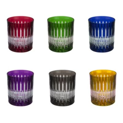 Coffret de 6 gobelets 32 cl en cristal taillé