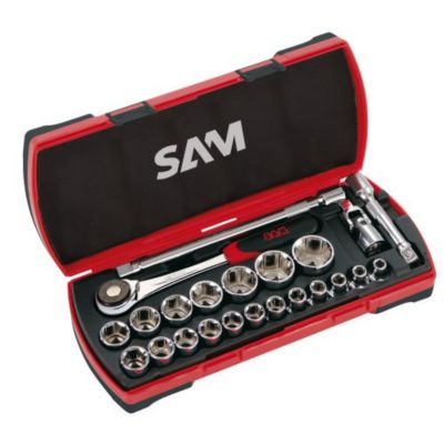 Coffret de douilles et accessoires 1/2'' - 23 outils - SAM OUTILLAGE ...