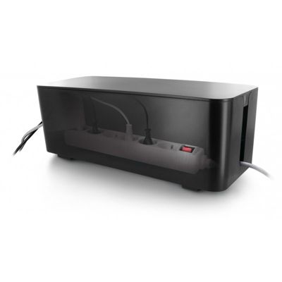 Coffret de rangement câbles et multiprises grande taille noir