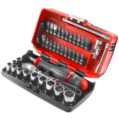 Coffret de serrage 38 pièces RL.NANO1PB - cliquet 1/4" et boîte nano étanche