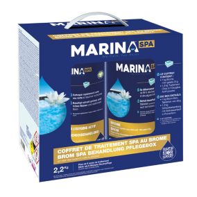 Coffret de traitement spa au brome mini galets 20gr - 1,2Kg Marina