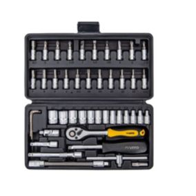 Coffret à douilles 46 pièces CRV 1/4 Chrome vanadium VITO