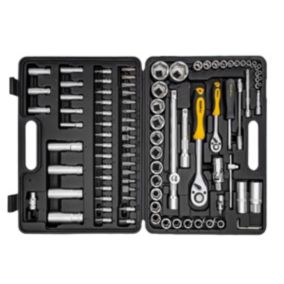 Coffret à douilles 94 pièces Chrome vanadium 1/2" et 1/4" Malette professionnelle VITO