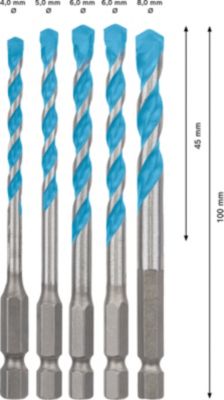 Coffret forets béton Bosch Expert HEX-9 Multiconstruction