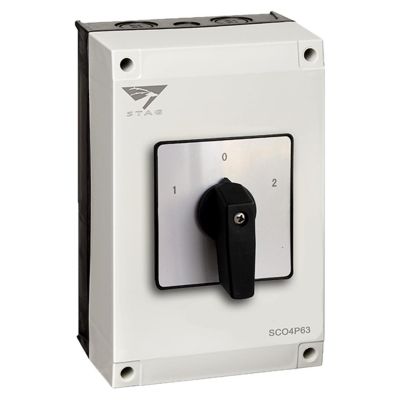 Coffret Inverseur De Source Manuel 63a Monophasé Ou Triphasé Pour Groupe électrogène - Avec Position 0
