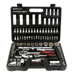 Coffret Kit Outils 108 pcs Kraft Müller Clé à Cliquet Douille Acier Vanadium Douilles, Mécanicien, Garagiste, Bricoleur