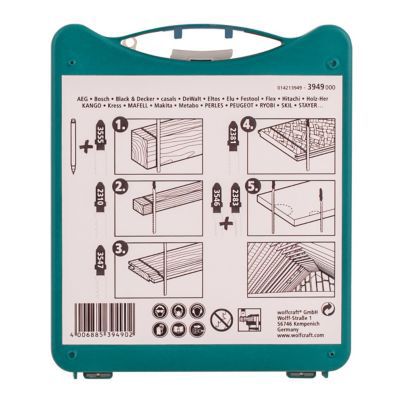 Pack De 2 Lames De Scie Sauteuse Wolfcraft 3543000 Pour Bois, Queue En T, 93 Mm