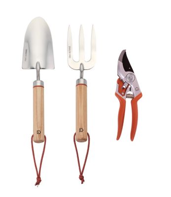 Lot De 3 Outils De Jardinage Draper En Acier Au Carbone - Fourche, Truelle Et Truelle De Transplantation