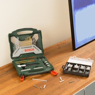 Coffret perçage et vissage Bosch 50 pièces + kit fixation 173 pièces