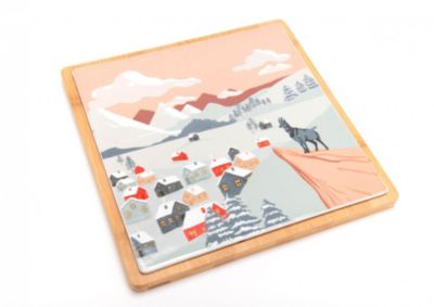 Coffret plateau carré montagne
