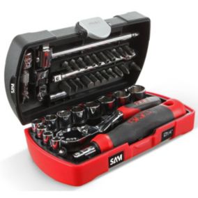 Coffret pocket de serrage/vissage 39 outils + pince multi-fonctions - SAM OUTILLAGE - POCKET-RJ