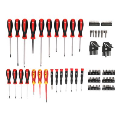 Coffret tournevis 114 pièces Performance Power, pointes magnétiques et poignée confort