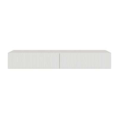 Coiffeuse 1 tiroir suspendue blanche 110 cm VELDIO