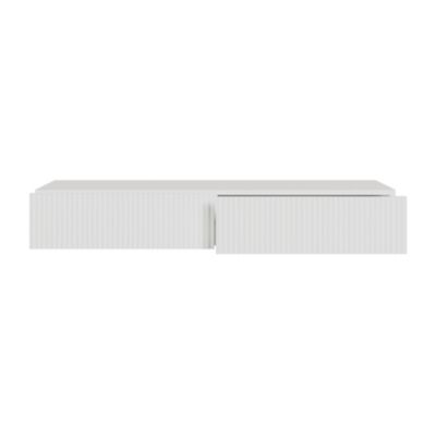 Coiffeuse 1 tiroir suspendue blanche 110 cm VELDIO