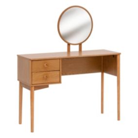 Coiffeuse 2 tiroirs "Charlie" L110cm marron - Atmosphera