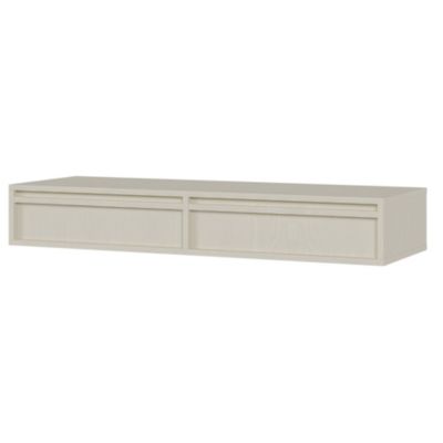 Coiffeuse 2 tiroirs suspendue crème 110 cm EVO