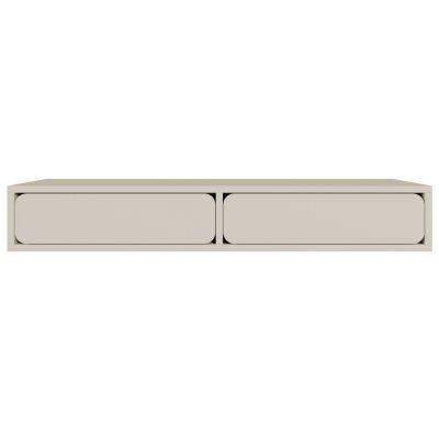 Coiffeuse 2 tiroirs suspendue grège 110 cm WUWU