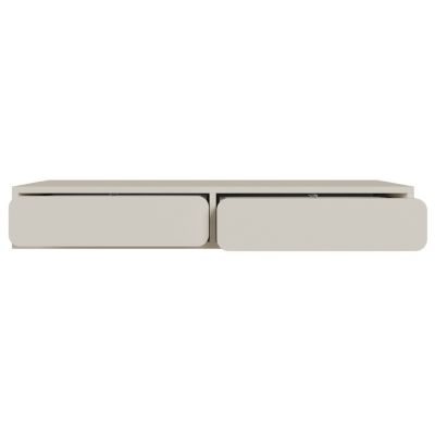 Coiffeuse 2 tiroirs suspendue grège 110 cm WUWU