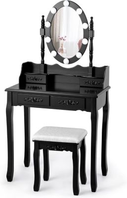 Coiffeuse Hello Kitty Avec Tabourot En Bois - Jemini - Rose - NEUVE Sous Emballage