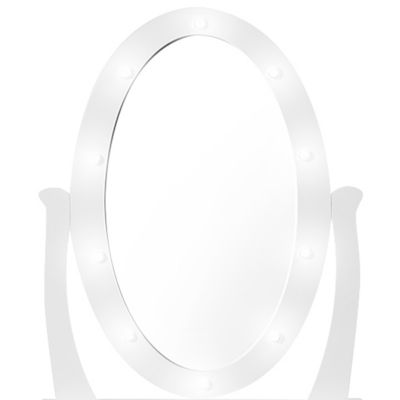Coiffeuse BELLA avec miroir LED et tabouret
