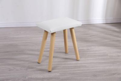 Coiffeuse table de maquillage avec miroir LED et tabouret coloris blanc H129 x L80 x P40 cm
