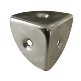 Coin de caisse 3 faces Diall en acier nickelé L. 32 mm, 4 pièces