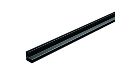 Coin profilé de finition aluminium noir pour dalles PVC Dumawall L. 260 x l 15cm x H. 1.5 cm Ép 5 mm