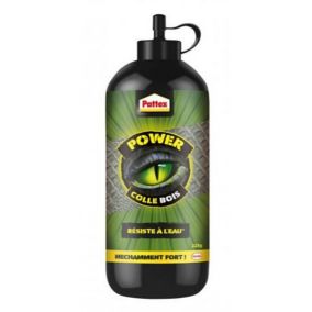 Colle à bois Pattex Power blanc résiste à l'eau 225g