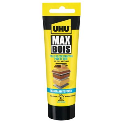 Colle à bois UHU transparente , tube 85g