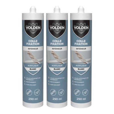 Colle acrylique multi-usage Volden 290 ml blanc, 3 pièces