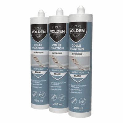 Colle acrylique multi-usage Volden 290 ml blanc, 3 pièces