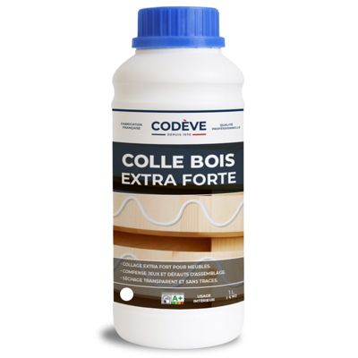 Colle Bois Extra Forte - 1 L   - Codeve Bois - Pour Le Collage De Votre Bois Massif, Brut, Stratifié, Aggloméré Ou Contreplaqué.