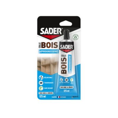 Colle Bois Sader Prise Progressive Transparente Tube 125 ml