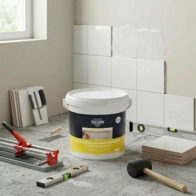 Colle carrelage mur intérieur cuisine et salle de bain blanc Volden 25kg