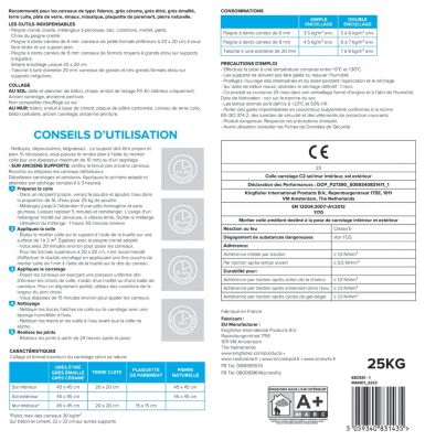Colle carrelage sol int/ext et mur intérieur gris Volden C2 25kg