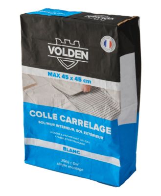 Colle carrelage sol intérieur/extérieur et mur intérieur blanc Volden C2 25kg