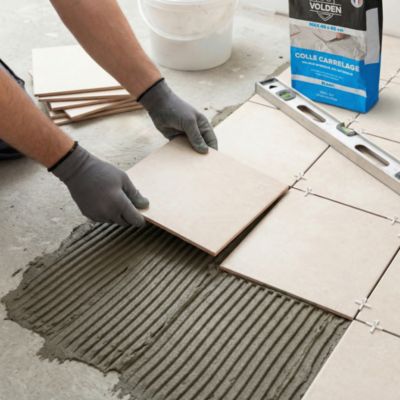 Colle carrelage sol intérieur/extérieur et mur intérieur blanc Volden C2 25kg