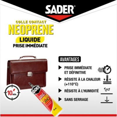 Colle contact néoprène liquide Sader tous matériaux tube de 55 ml